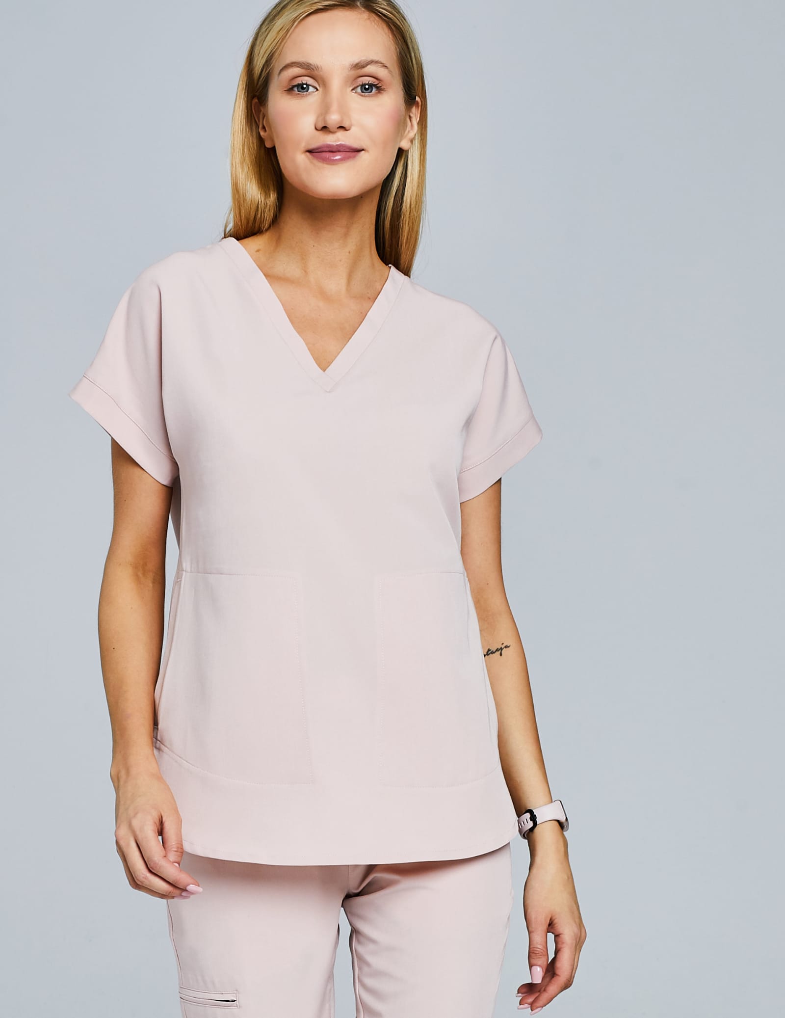 Tricou medical Kendall - DUSTY ROSE