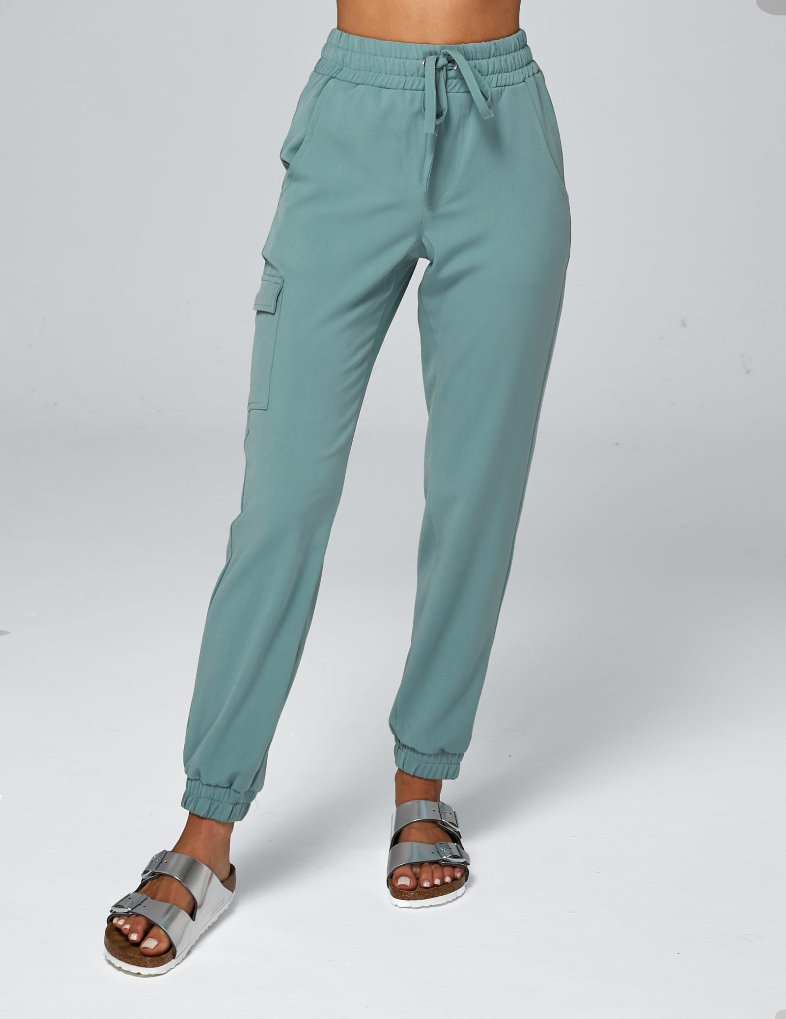 Pantaloni Amelia Joggers - DUSTY GREEN