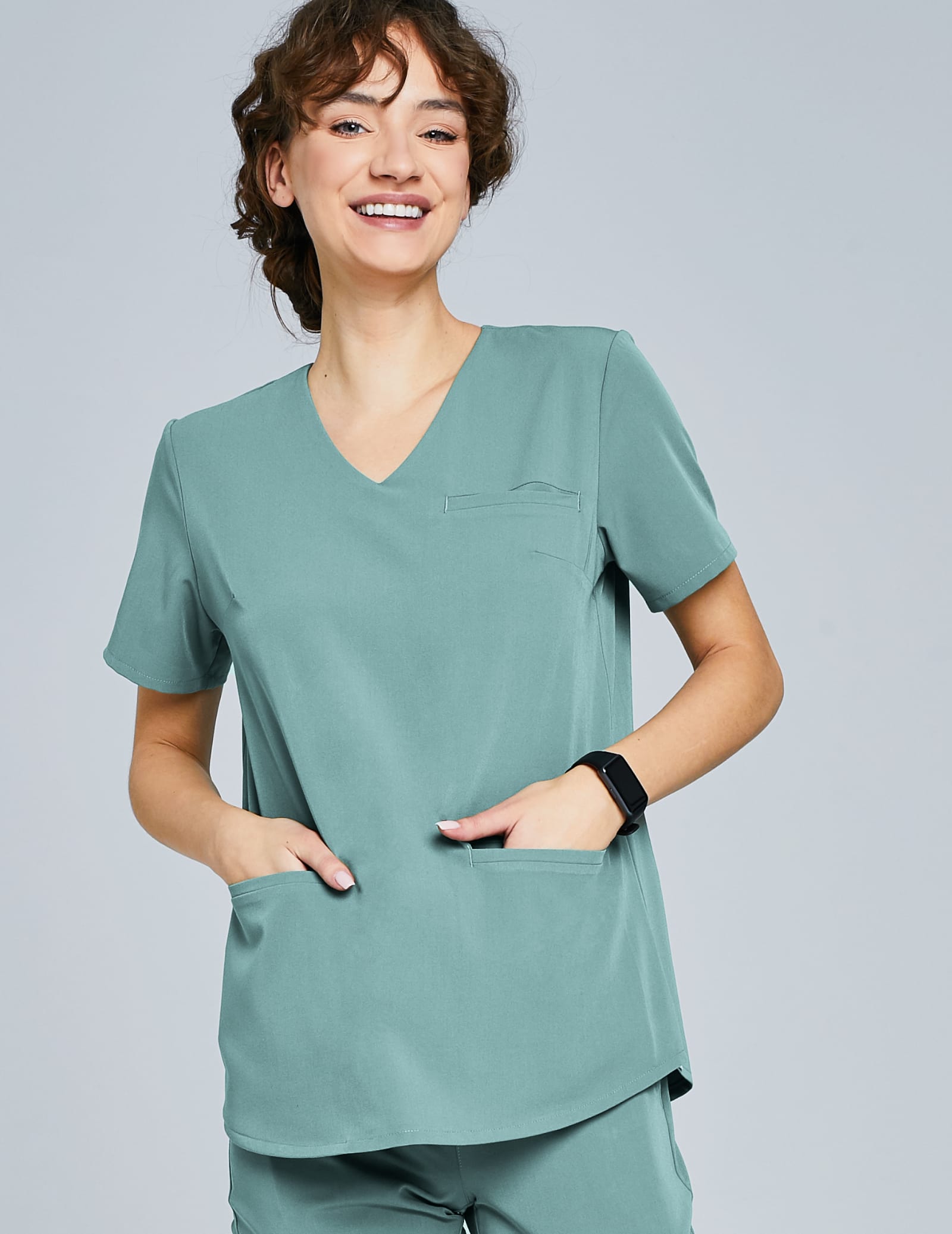 Bluza Medyczna Grace - DUSTY GREEN