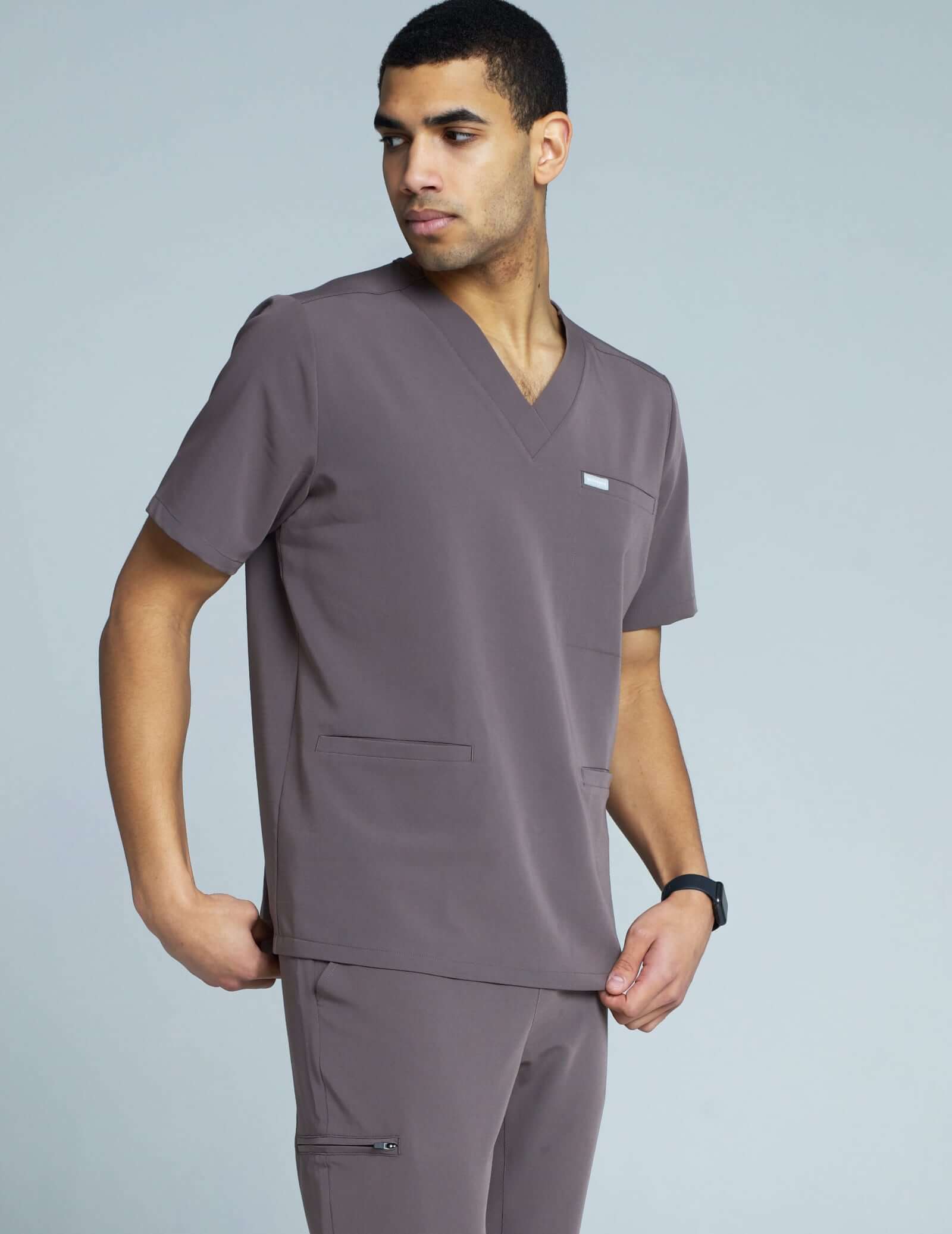 Tricou medical Birbal - CHOCOLATE BROWN