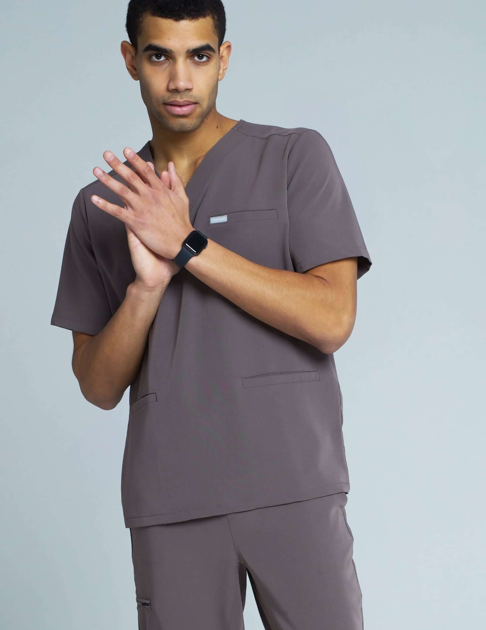 Tricou medical Birbal - CHOCOLATE BROWN