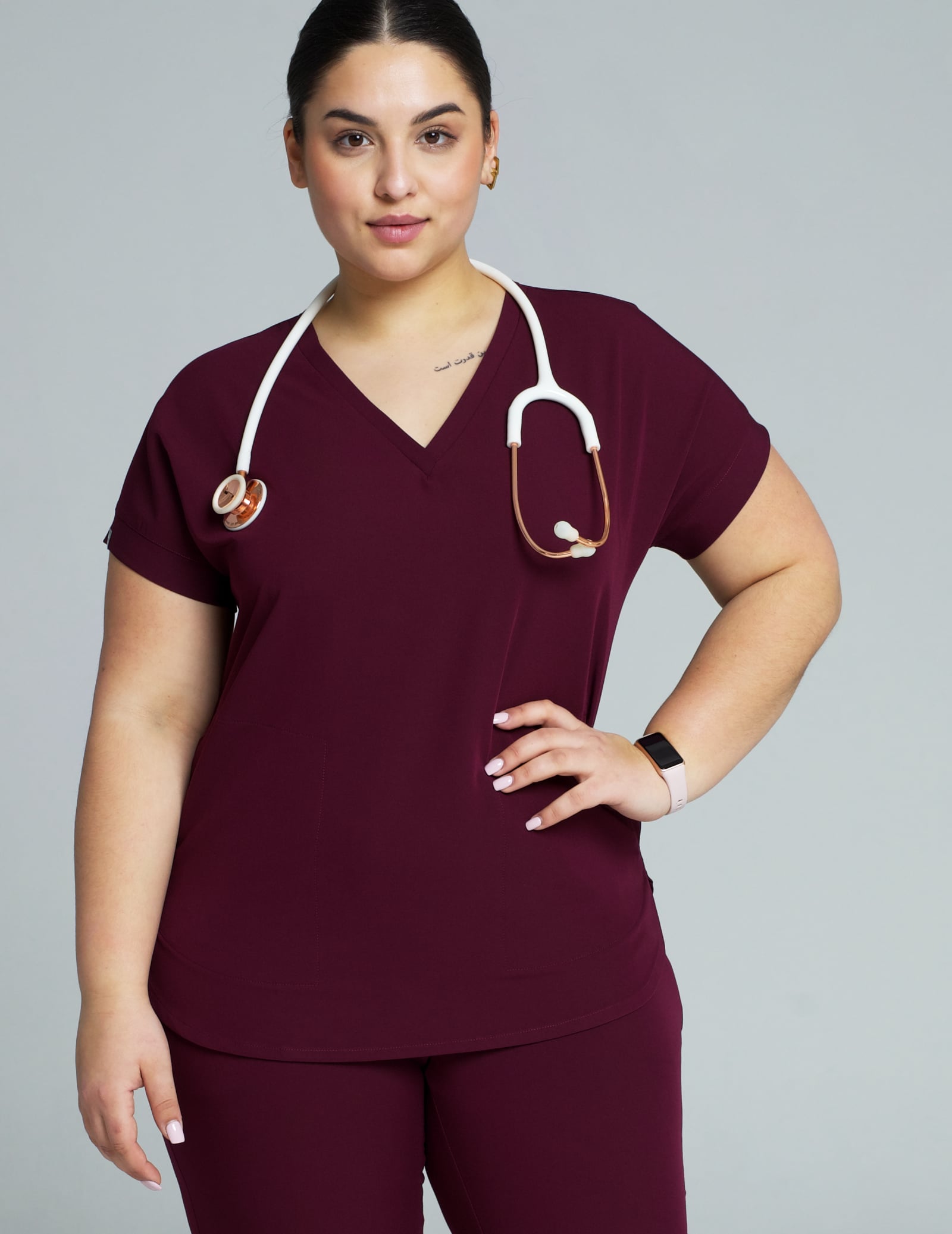 Tricou medical Kendall - BURGUNDY