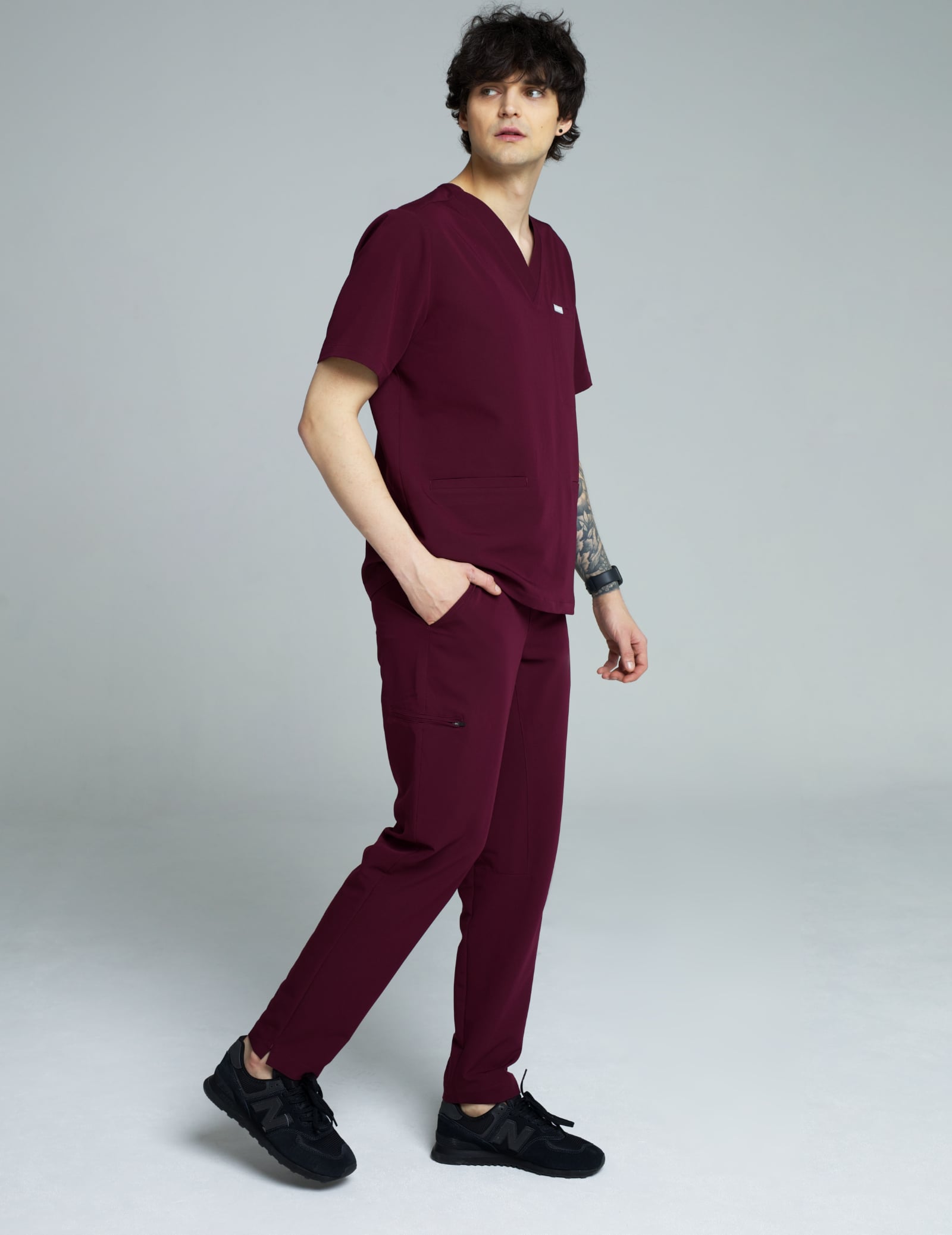 Pantaloni basic pentru bărbați - BURGUNDY