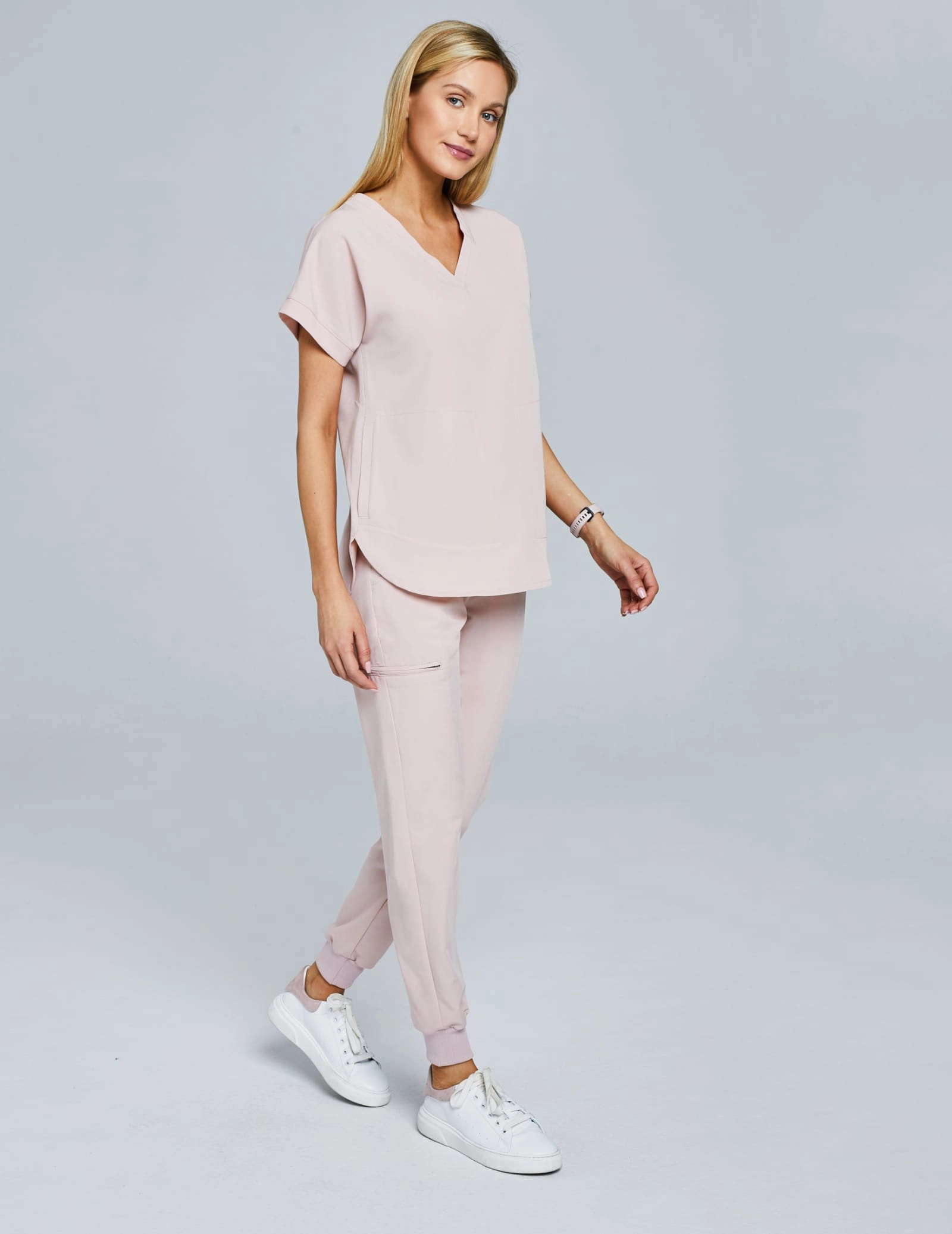 OUTLET Spodnie Joggery damskie - DUSTY ROSE