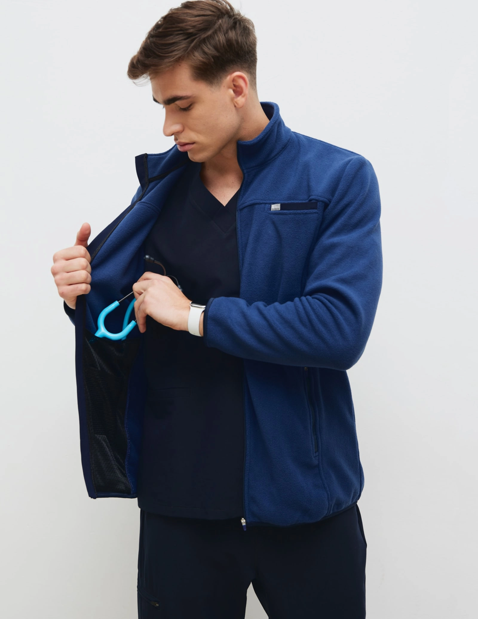 Hanorac fleece COZY HEAT pentru bărbați - Navy