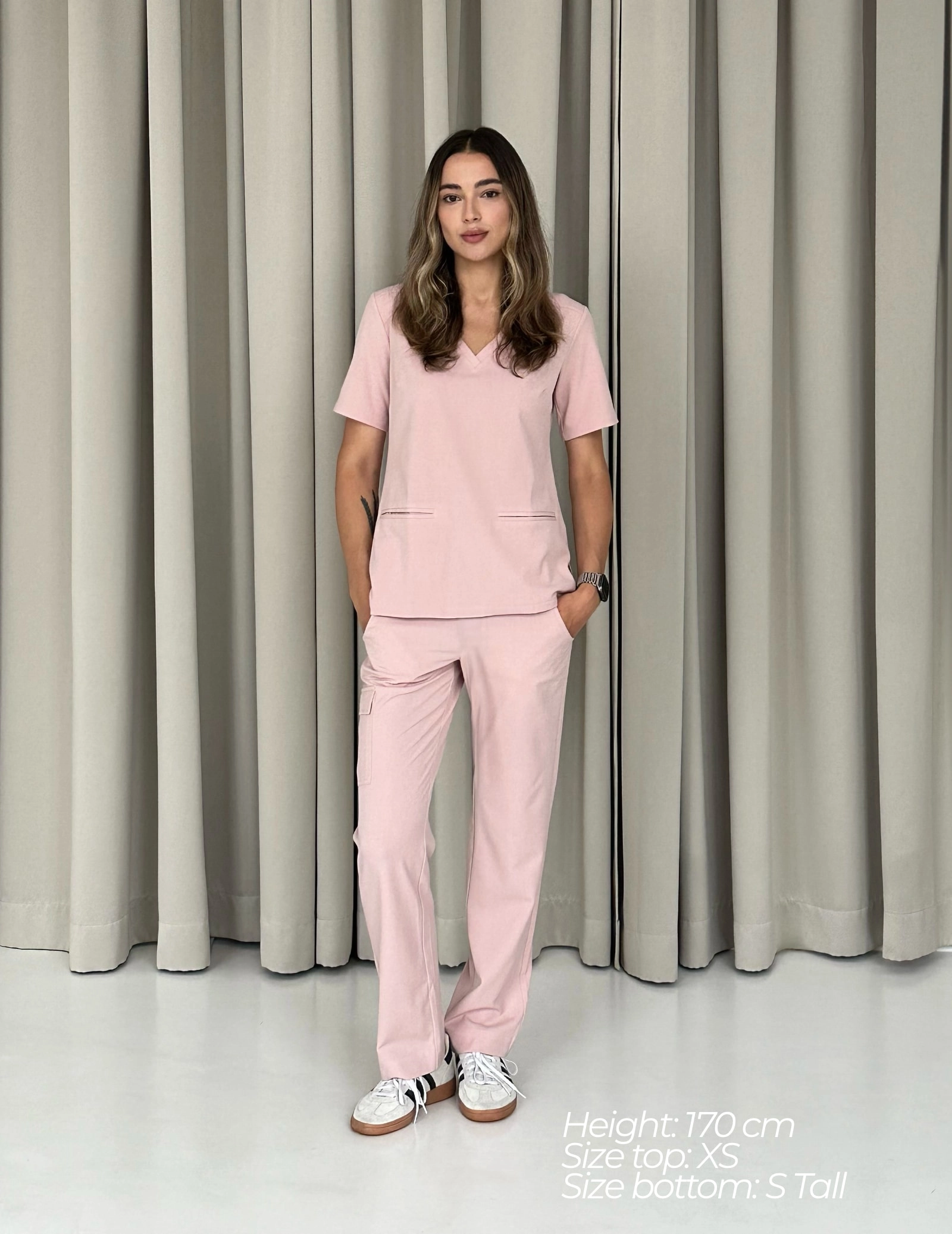 Casy tricou medical - DUSTY ROSE